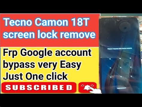 Tecno Camon 18T Frp Google Account Bypass Screen Lock Remove One Click