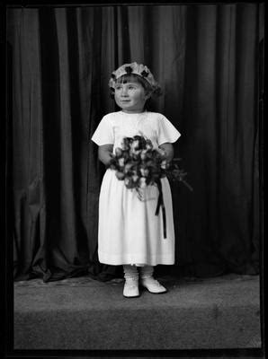 Barbara Millard As A Flower Girl Tairawhiti Museum