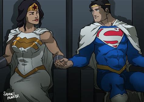 Wonder Woman Hera And Superman Zeus Artwork