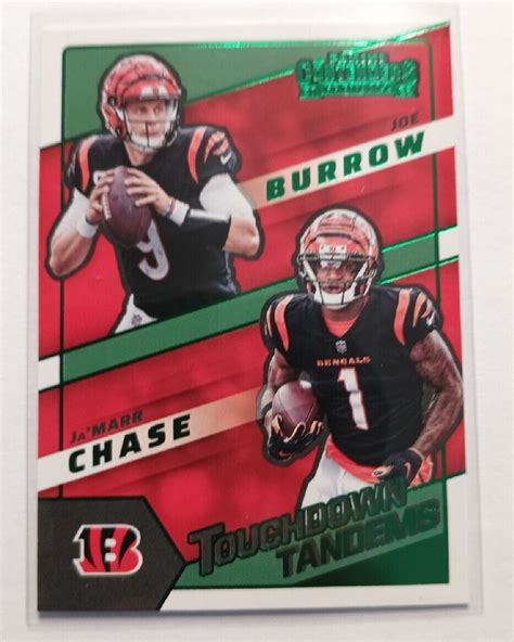 Panini Contenders Touchdown Tandems Emerald Tdt Cin Joe Burrow