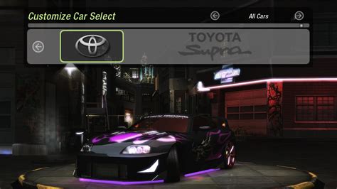 Need For Speed Underground Toyota Supra Customization And Race