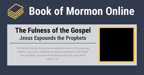 The Fulness Of The Gospel Book Of Mormon Online