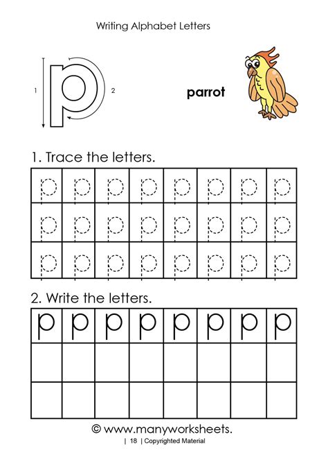 Letter P Printable Worksheets