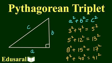 Pythagorean Triples Definition With Examples