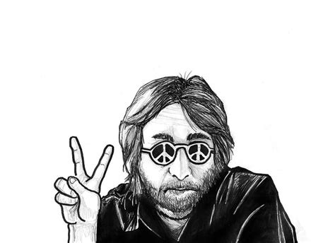 John Lennon A Portrait Of John Lennon With Peace Signs For Flickr