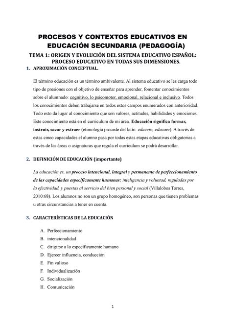 Procesos Y Contextos Educativos EN Educación Secundaria PROCESOS Y