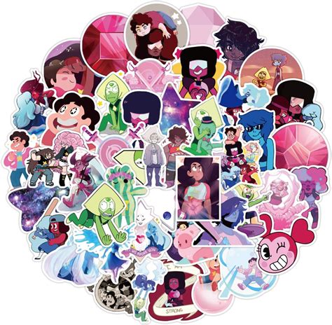 Decal Stickers 50 Pcs Steven Universe Laptop Sticker Waterproof Vinyl Stickers Car