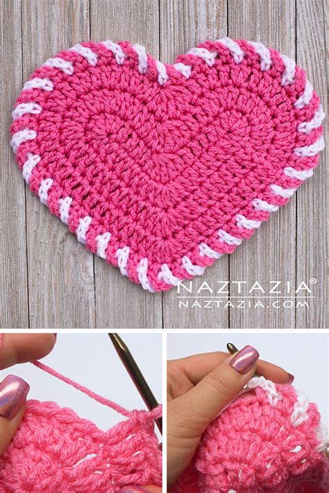 Crochet Light Heart Dishcloth Naztazia