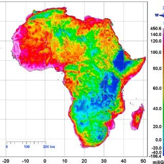 Magnetic Anomaly Map Of The African Continent Extracted From The Grid