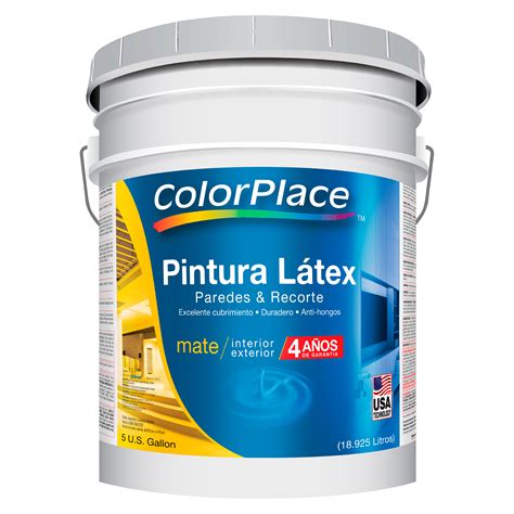 Comprar Pintura Acrilica Lanco 4 Años De Garantía Color Place Cubeta Blanco Pastel Walmart