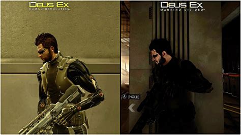 Deus Ex Human Revolution Vs Deus Ex Mankind Divided Comparison Youtube