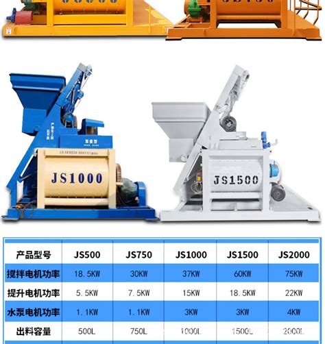 Js500 Js 750 Js1000型混凝土搅拌机 强制式搅拌机 双轴搅拌机 阿里巴巴