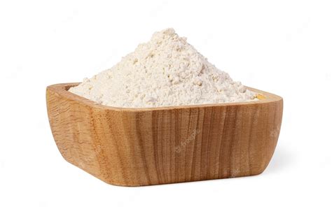 Premium Photo Bowl Of Flour On White Background