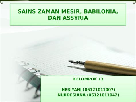 Pptx Perkembangan Sains Zaman Mesir Babilonia Dan Assyria