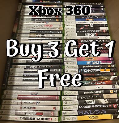 Buy Get Free Microsoft Xbox Games Tested Resurfaced Lot