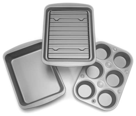 Ovenstuff 4 Piece Non-Stick Toaster Oven Bakeware Set - Contemporary ...