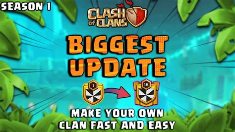 Biggest Coc Update Make Your Own Clan Easily Clash Of Clans Krsna Clan Newupdate