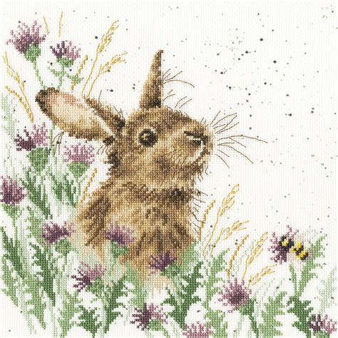 The Meadow Rabbit Cross Stitch Kit