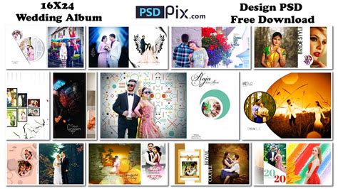 16X24 Wedding Album Design PSD Free Download - PSDPIX.COM