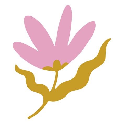 Diseño Png Y Svg De Linda Flor Plana Rosa Para Camisetas