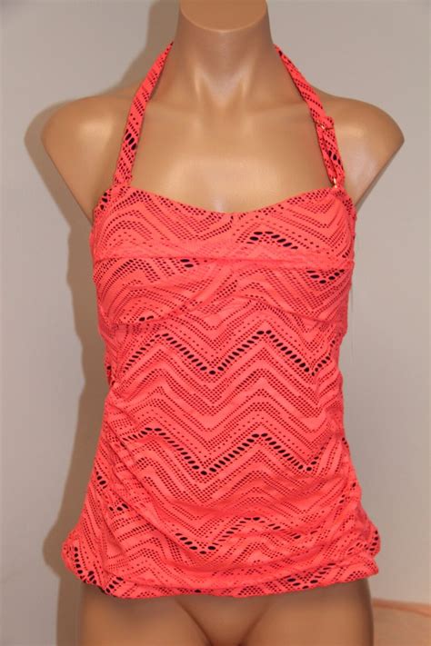 Nwt Island Escape Swimsuit Bikini Tankini Top Sz Twist Bandini