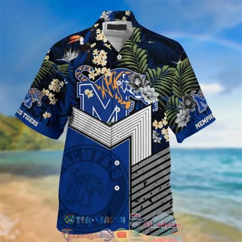 Ncaa Memphis Tigers Tropical Flowers Hawaiian Shirt Meteew