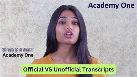 Official Vs Unofficial Transcripts What S The Difference Youtube