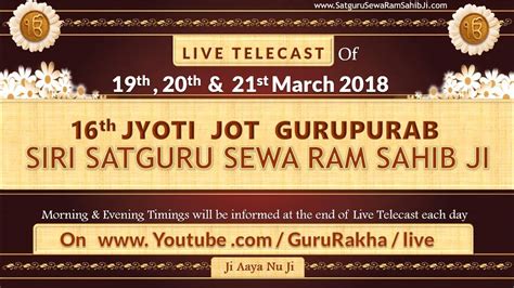 Live March Evening Th Jyoti Jot Gurupurab Siri Satguru