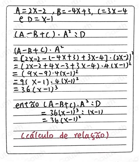 Solved 3 SIMPLIFIQUE a expressão algébrica a seguir obtendo um único