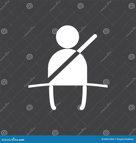 Warning Fasten Seat Belt Symbol Sign Vector Illustration Isolated On