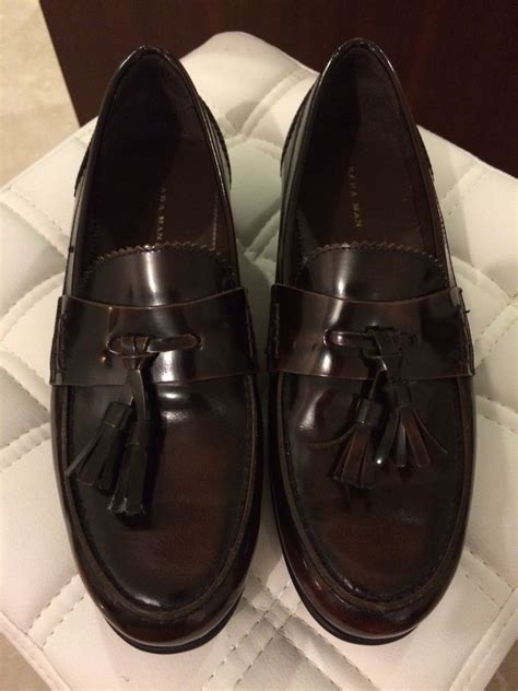 Brown Leather Loafers With Tassel From Zara Good For A Last Day Of The