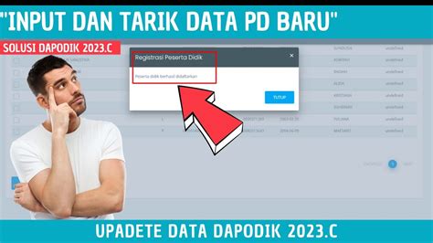 Cara Input Dan Tarik Data Peserta Didik Baru Dapodik C Youtube