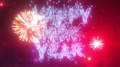 Countdown To New Year with Animated Firework Numbers and Text. Stock ...