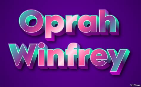 Oprah Winfrey Text Effect and Logo Design Celebrity