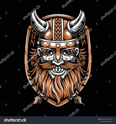 Viking Warrior Vector Logo Illustration Stock Vector (Royalty Free ...