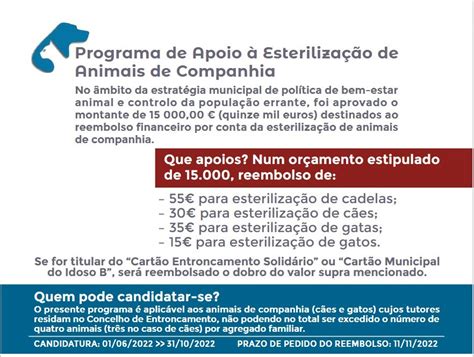 Entroncamento Programa de Apoio à Esterilização de Animais de