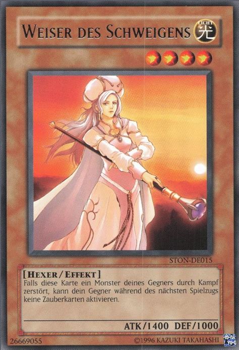 Recollectibles Sammelkarte Yugioh Karte Weiser Des Schweigens V 1