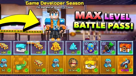 Max Level Game Developer Battle Pass In Pixel Gun D Developer