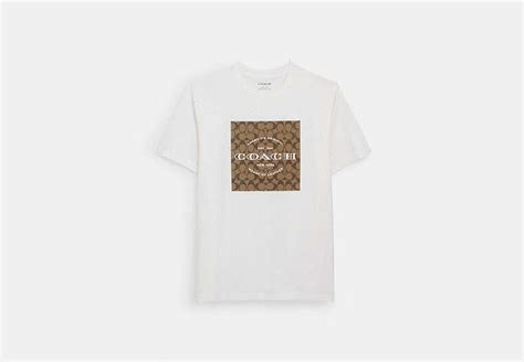 COACH Signature Square T Shirt in White for Men | Lyst