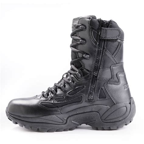 reebok womens  rapid response side zip tactical boots