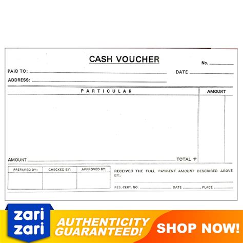 pad cash voucher  sheets shopee philippines