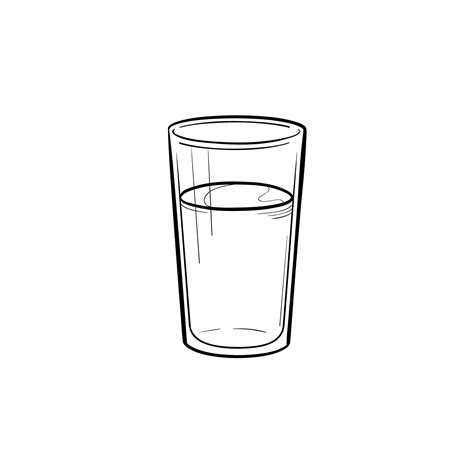 Glass Of Water Drawing Step By Step