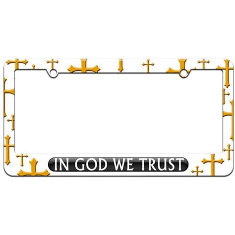 In God We Trust Black Usa License Plate Tag Frame Multiple Colors