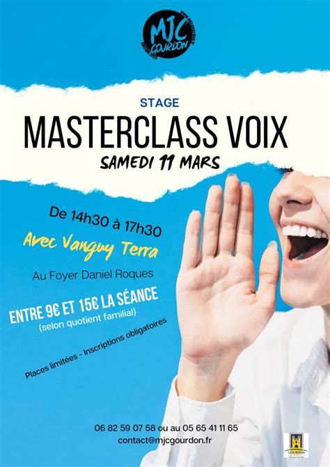 Stage Masterclass Mars Mjc Gourdon Pour Tous Et Avec Tous