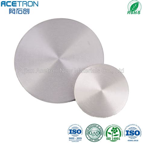 ACETRON 4N 99 99 High Purity Aluminum Alloy Round Target For Vacuum