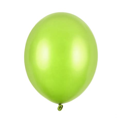 Balloon Cm Metallic Lime Green With Helium