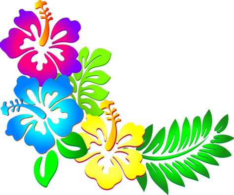 Luau Flowers Clip Art Borders Free - ClipArt Best