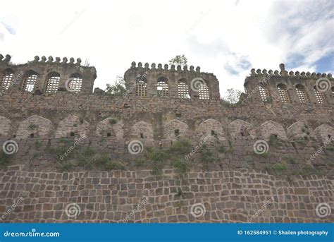 Golconda Fort, Hyderabad, Telangana, Indie Obraz Stock - Obraz złożonej