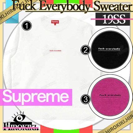 Ss Supreme Fuck Everybody Sweater Supreme