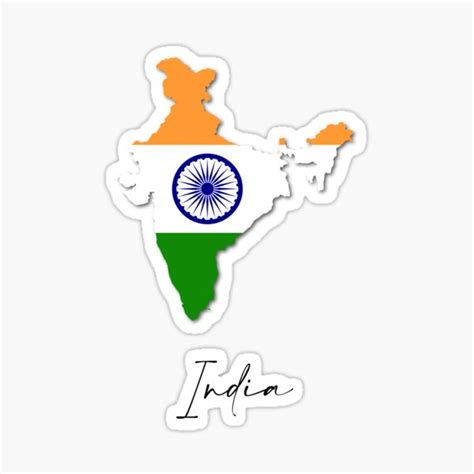 "India Country Map and Flag Asia New Delhi" Sticker for Sale by dk ...